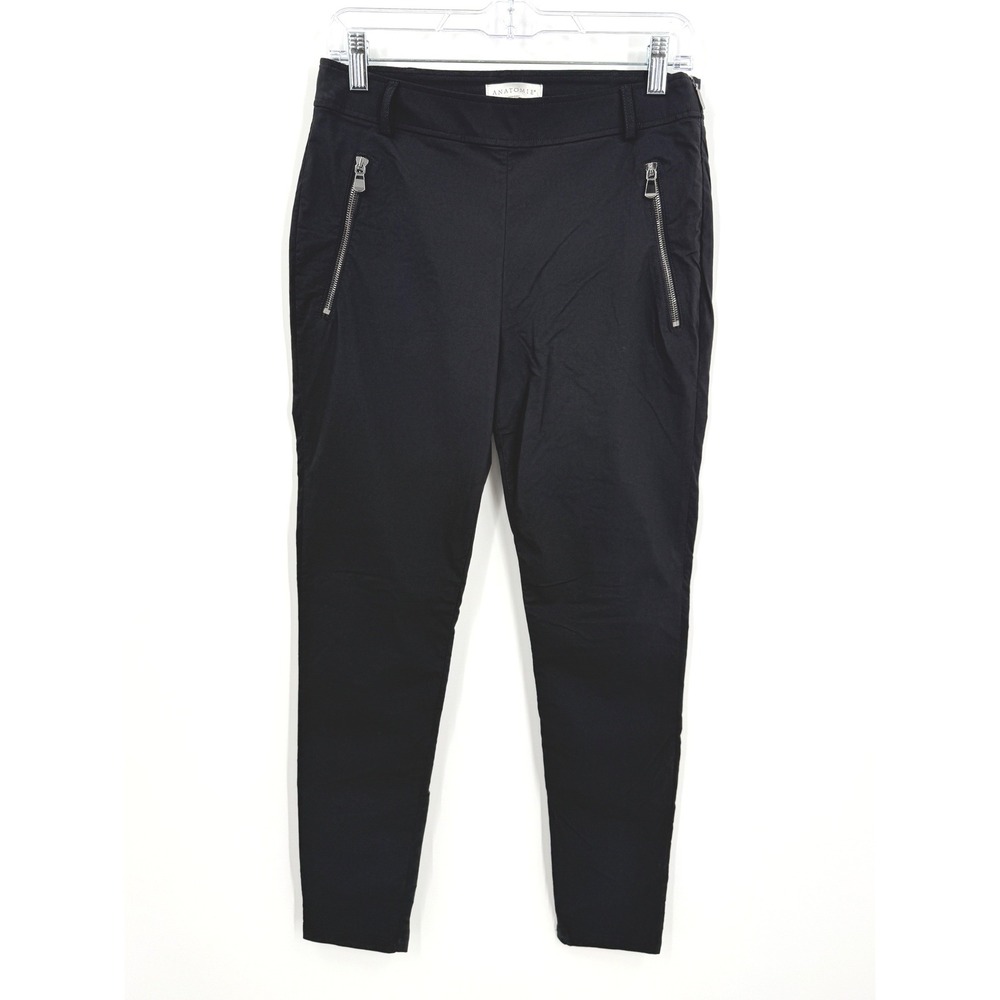 Anatomie Skyler Travel Pants Women Medium Black Hiking Skinny Slim Zipper